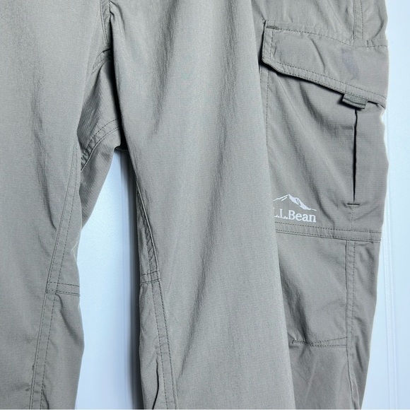 L.L. Bean Men's XL Cargo Pants Patch Secured zipper Pocket Elastic Waist - Picture 2 of 12